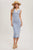 Blue Stripe Polo Sleeveless Midi Dress(773)