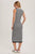 Black Stripe Polo Sleeveless Midi Dress(W191)