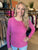 Magenta Soft Light Ribbed Knit Sweater(323)